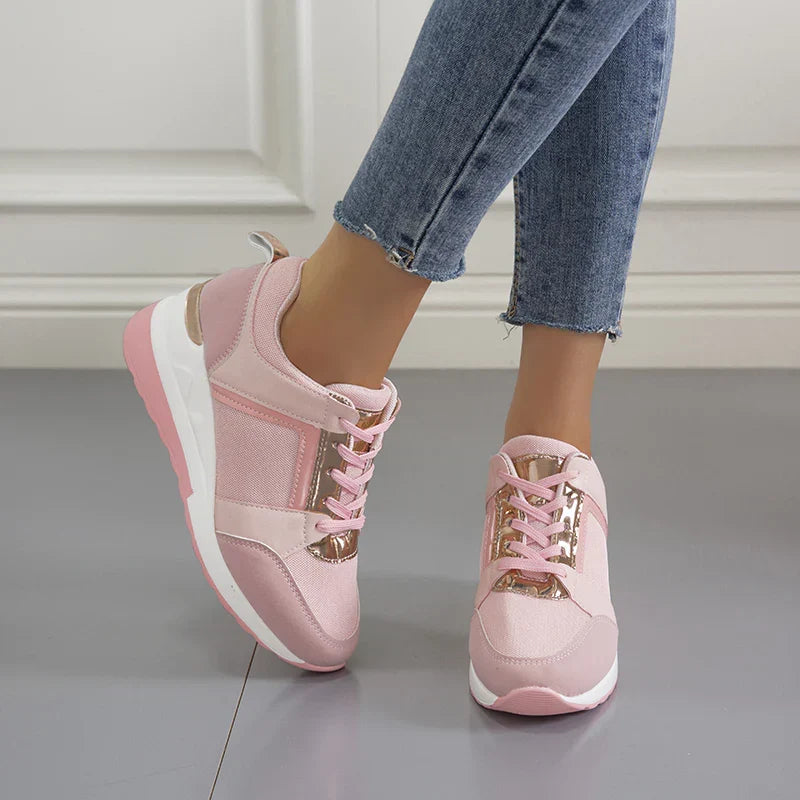 Gepolsterte Damen Komfort Sneaker mit atmungsaktivem Obermaterial