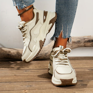 Damen Plateau Sneaker mit dicker Sohle