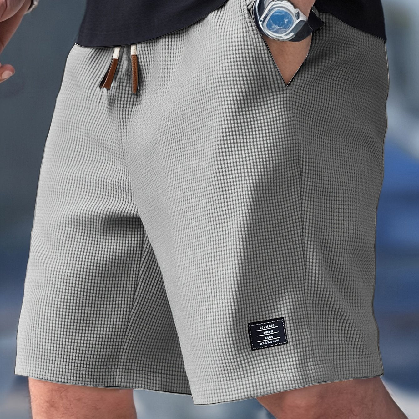 Leichte Herren-Sommershorts mit Kordelzug