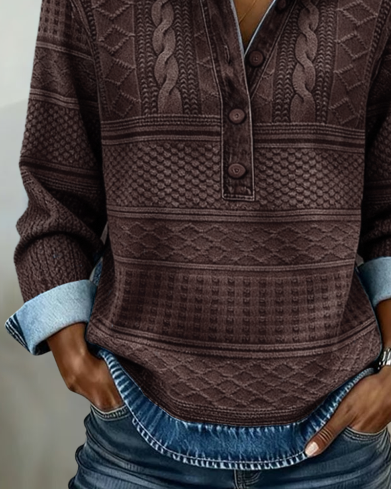 Surchemise aspect denim avec col chemise classique