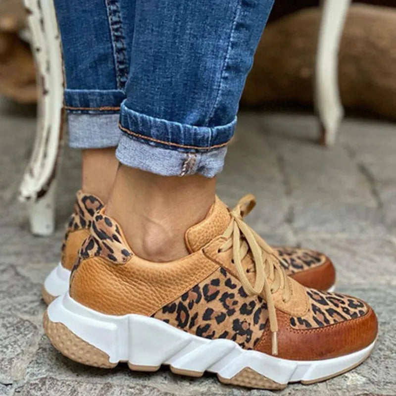 Damen Sneaker mit Leopardenmuster