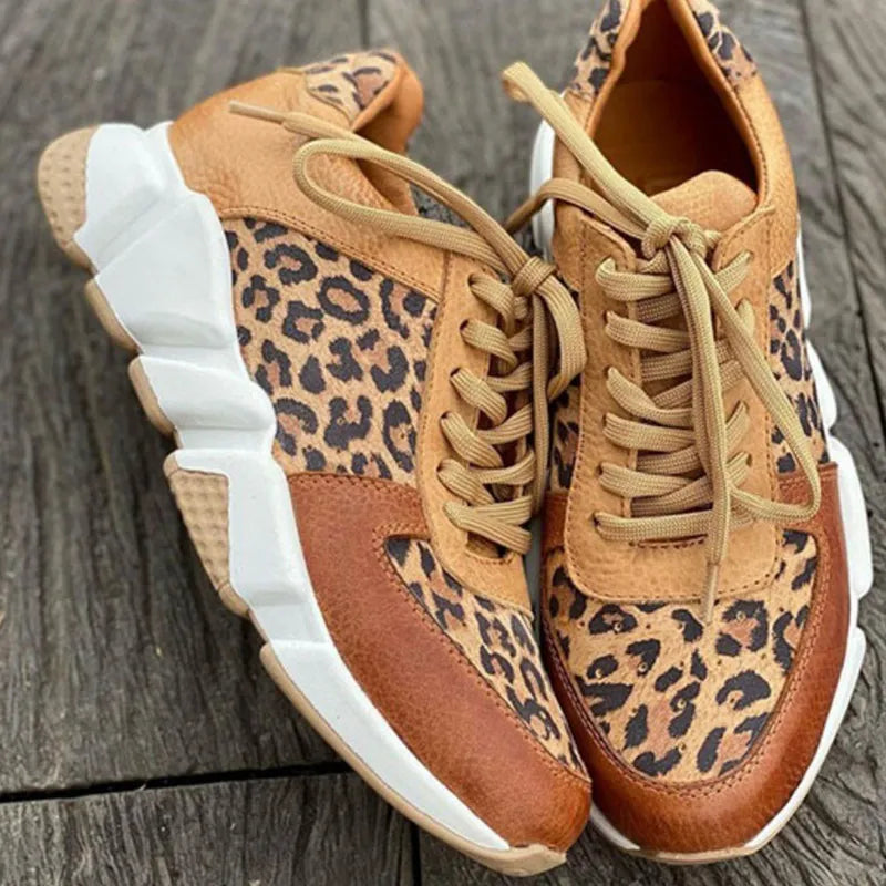 Damen Sneaker mit Leopardenmuster