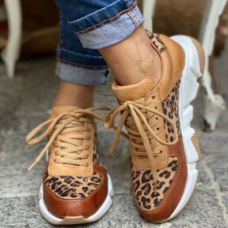 Damen Sneaker mit Leopardenmuster