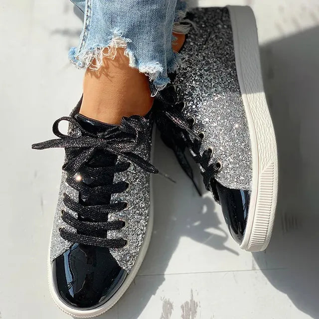 Glitzernde Damen Freizeitschuhe