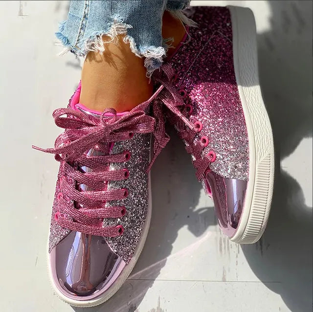 Glitzernde Damen Freizeitschuhe