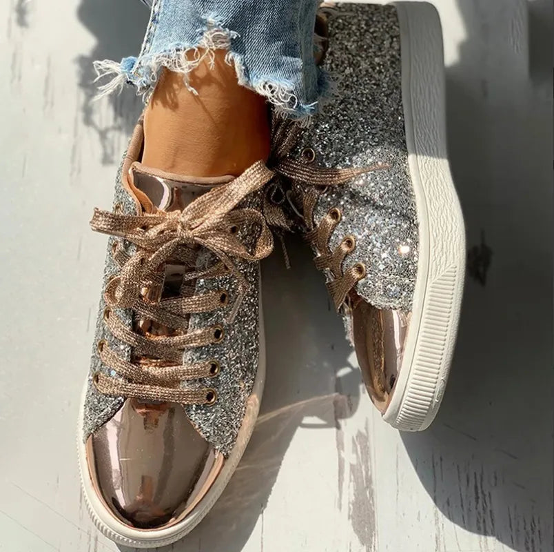 Glitzernde Damen Freizeitschuhe