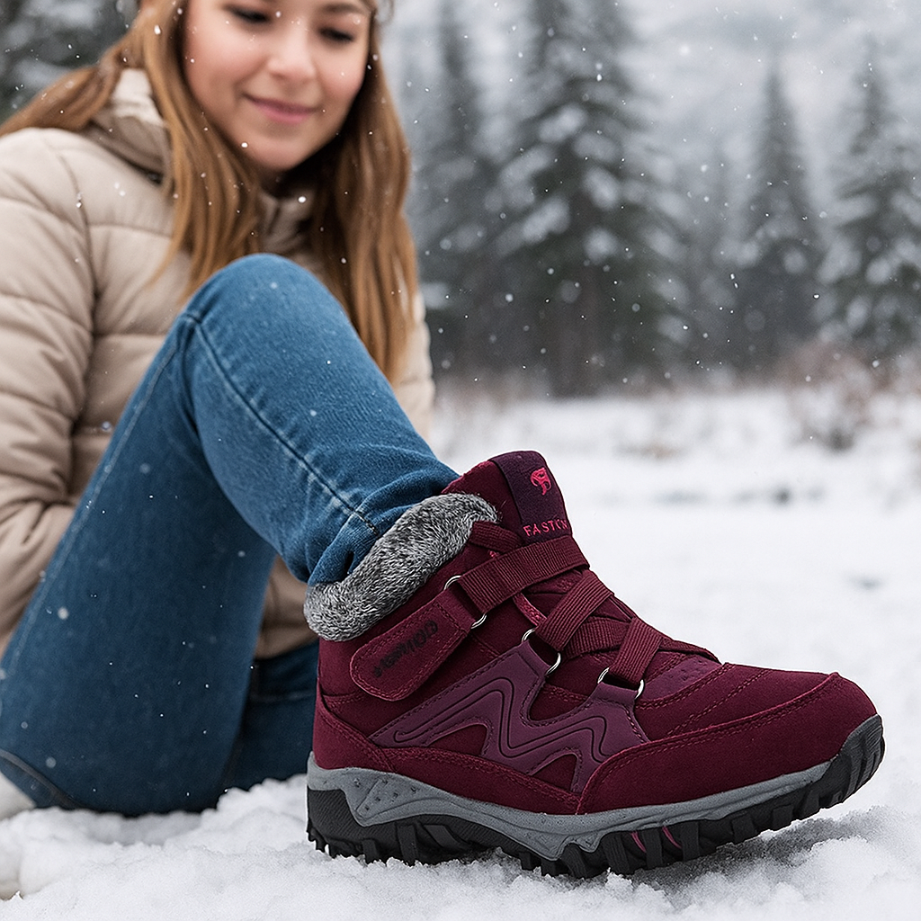 Sportliche Orthopädische Damen Winterschuhe mit Warmfutter