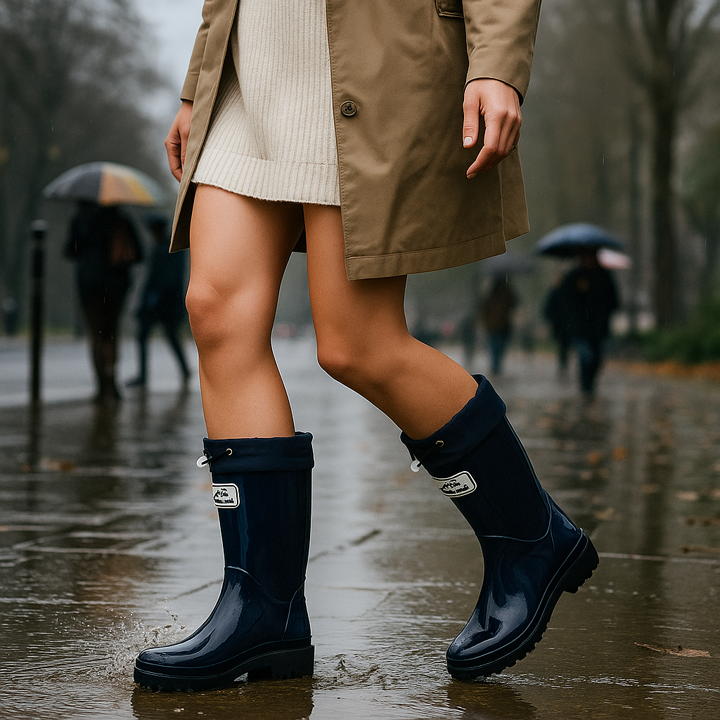 Wasserdichte Damen Gummistiefel mit Schnürung