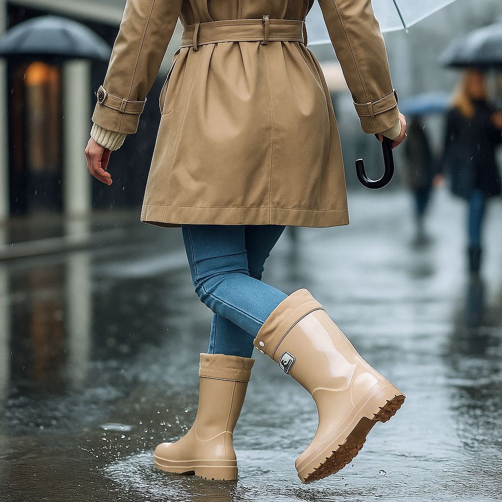 Wasserdichte Damen Gummistiefel mit Schnürung