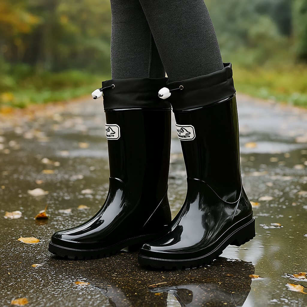Wasserdichte Damen Gummistiefel mit Schnürung
