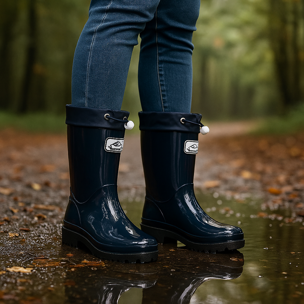 Wasserdichte Damen Gummistiefel mit Schnürung