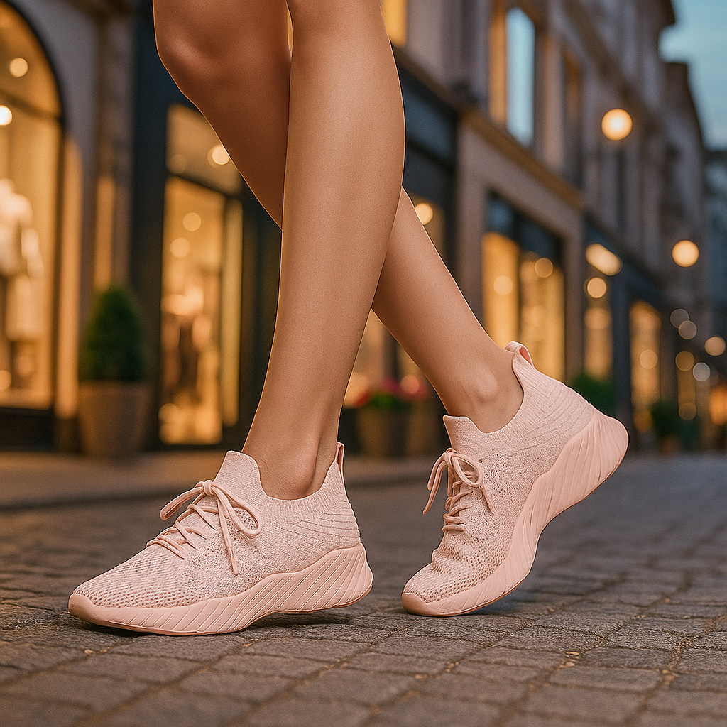 Orthopädische Damen Wanderschuhe mit dreilagiger Memory-Foam-Sohle
