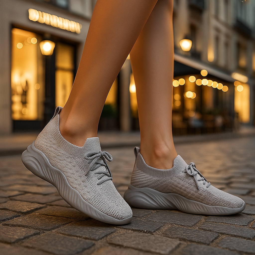 Orthopädische Damen Wanderschuhe mit dreilagiger Memory-Foam-Sohle