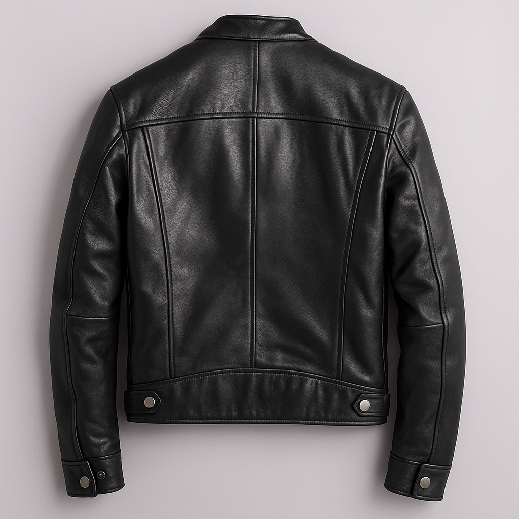 Herren Lederjacke im Vintage-Look mit Vier Taschen