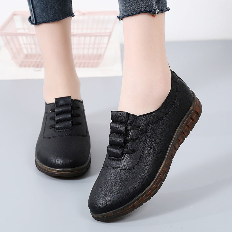 Bequeme Slipper Mit Runder Spitze Und Flachem Keilabsatz