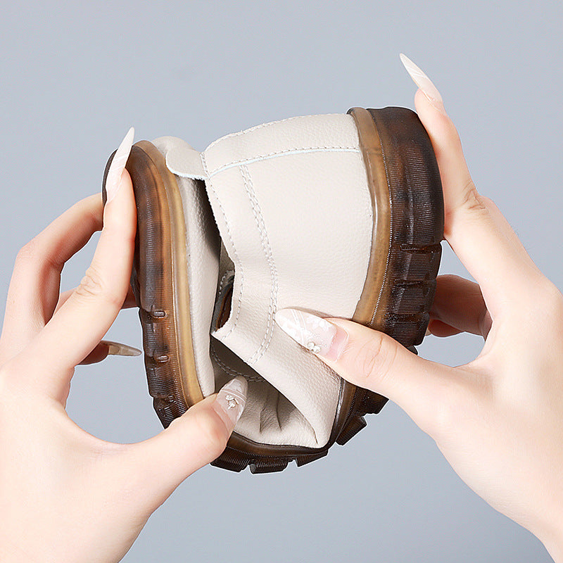 Bequeme Slipper Mit Runder Spitze Und Flachem Keilabsatz