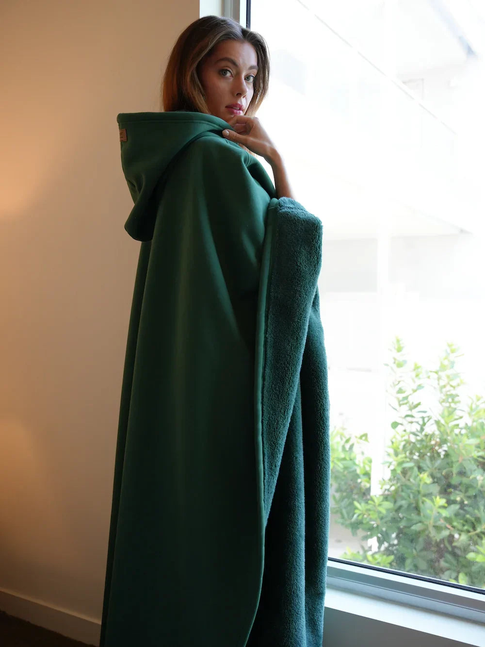 Sweat à capuche oversize douillet avec doublure douce