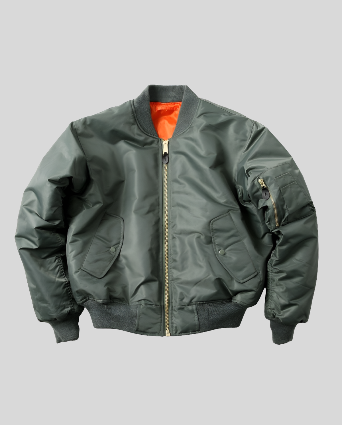 Gefütterte Klassische Damen Bomberjacke mit Rippbündchen