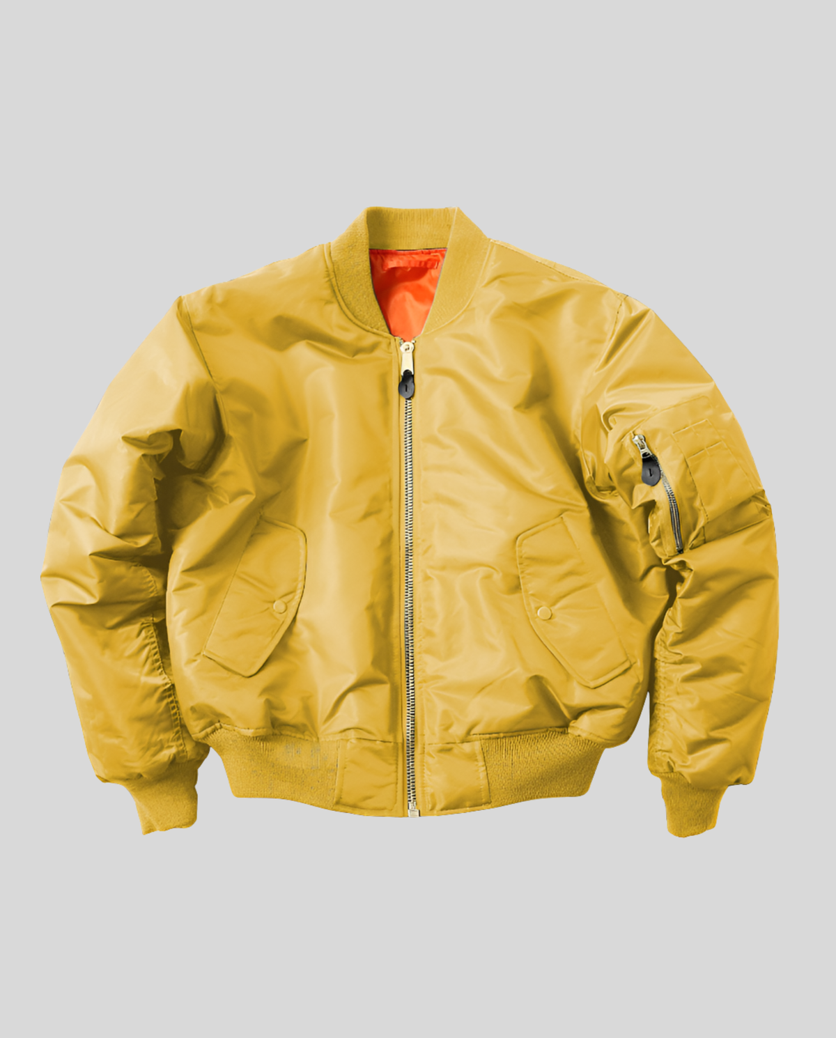 Gefütterte Klassische Damen Bomberjacke mit Rippbündchen