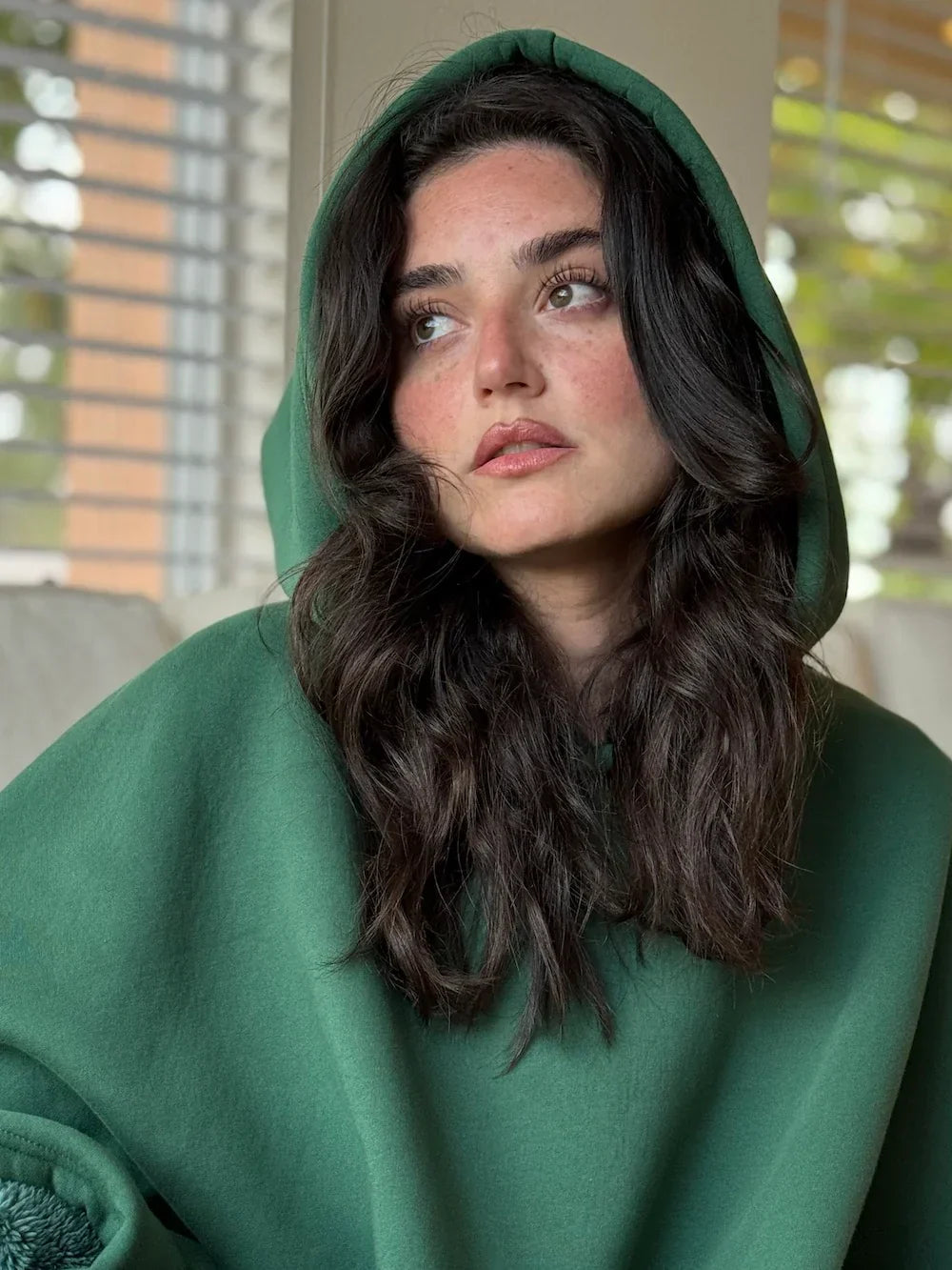 Sweat à capuche oversize douillet avec doublure douce