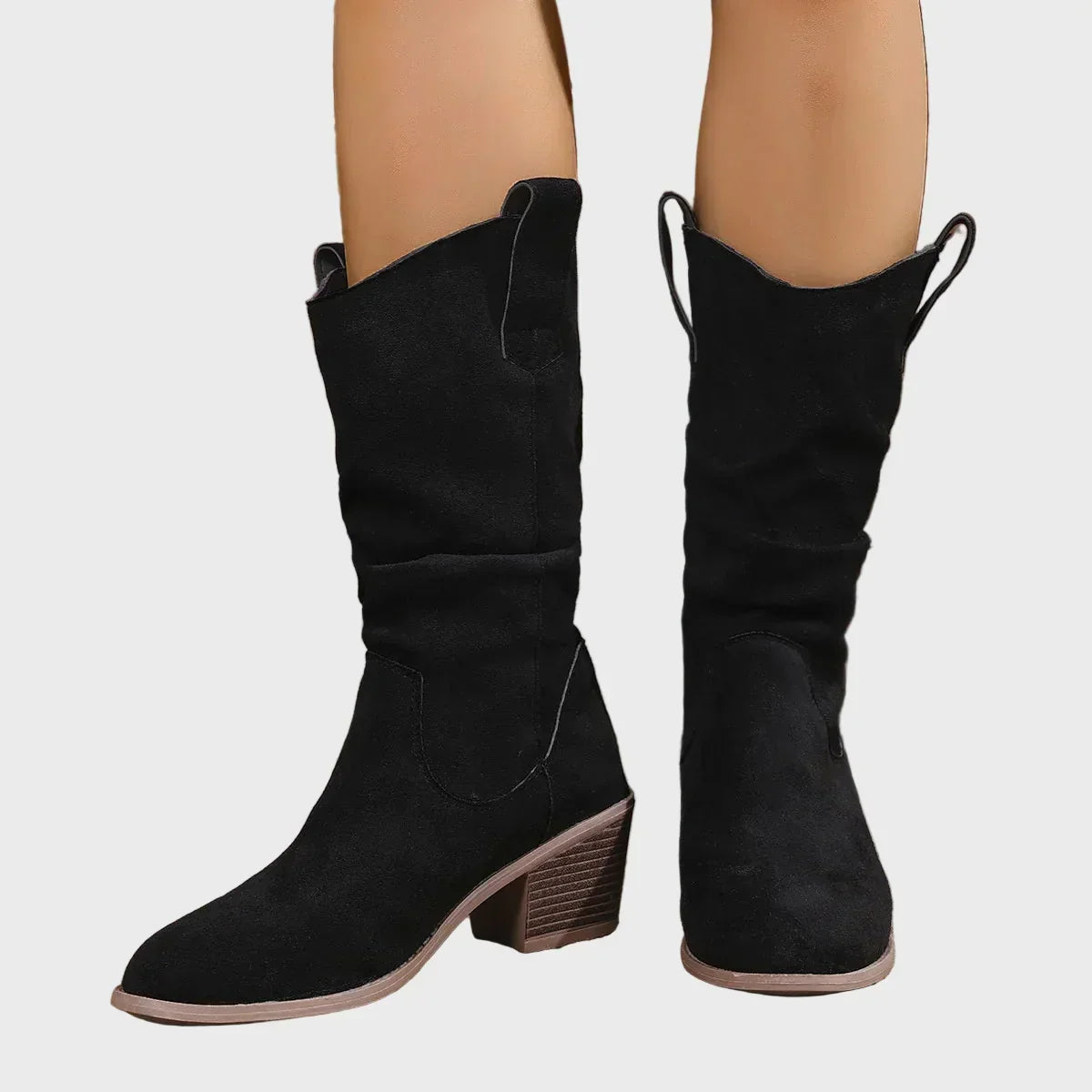 Damen Cowboystiefel mit mittelhohem Absatz