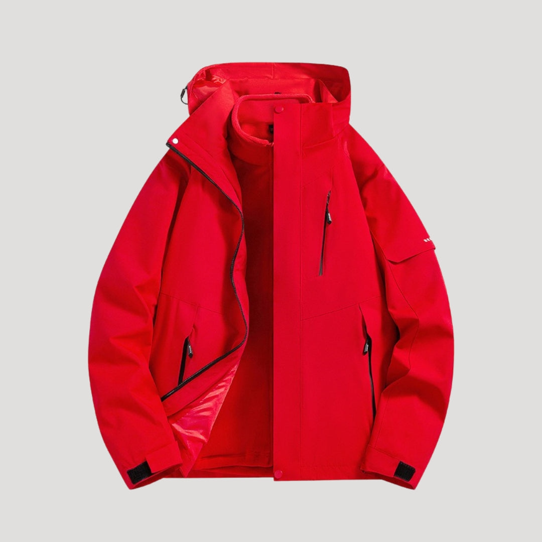 Leichte Damen Outdoorjacke mit Kapuze und Windschutz