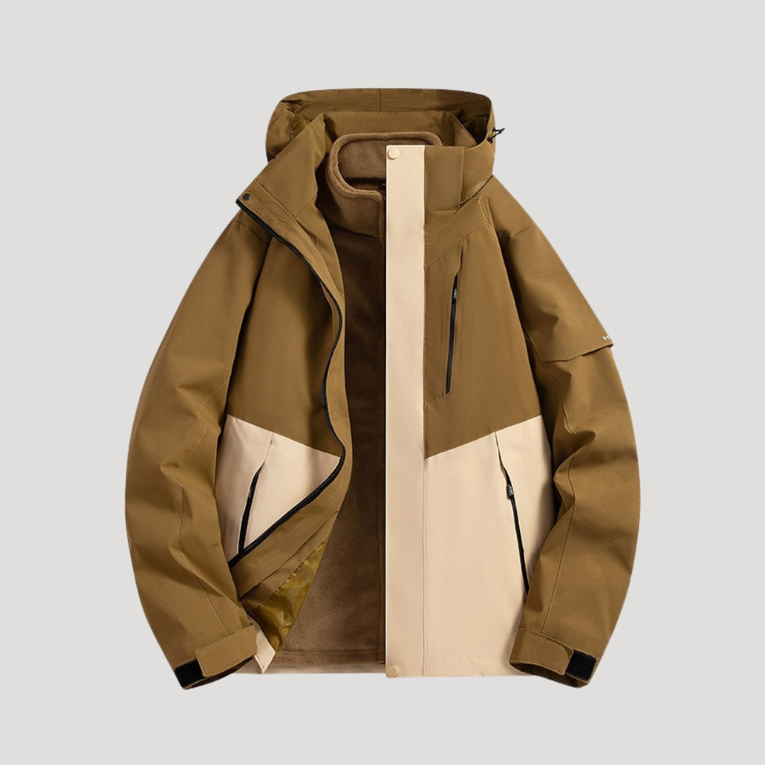 Leichte Damen Outdoorjacke mit Kapuze und Windschutz