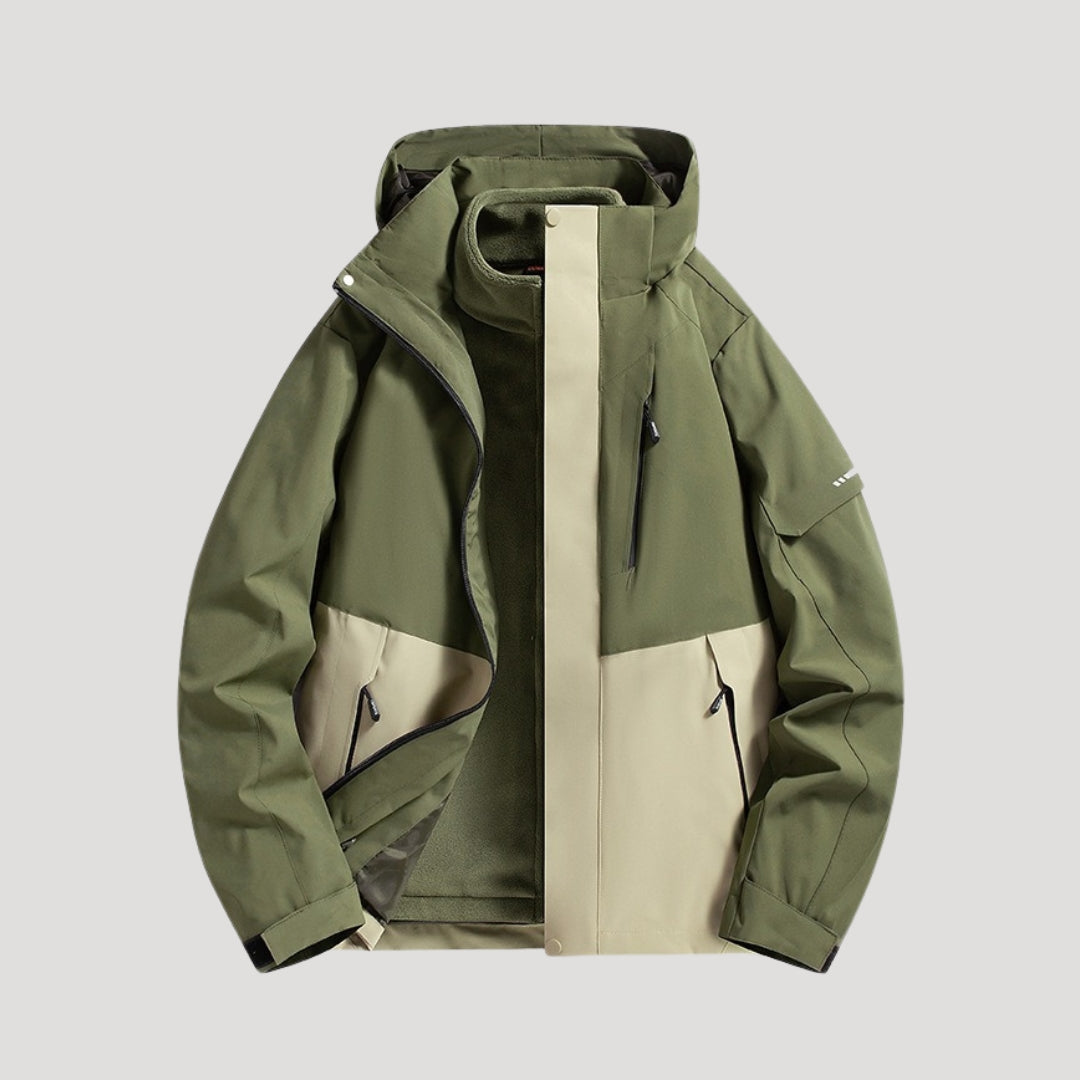 Leichte Damen Outdoorjacke mit Kapuze und Windschutz