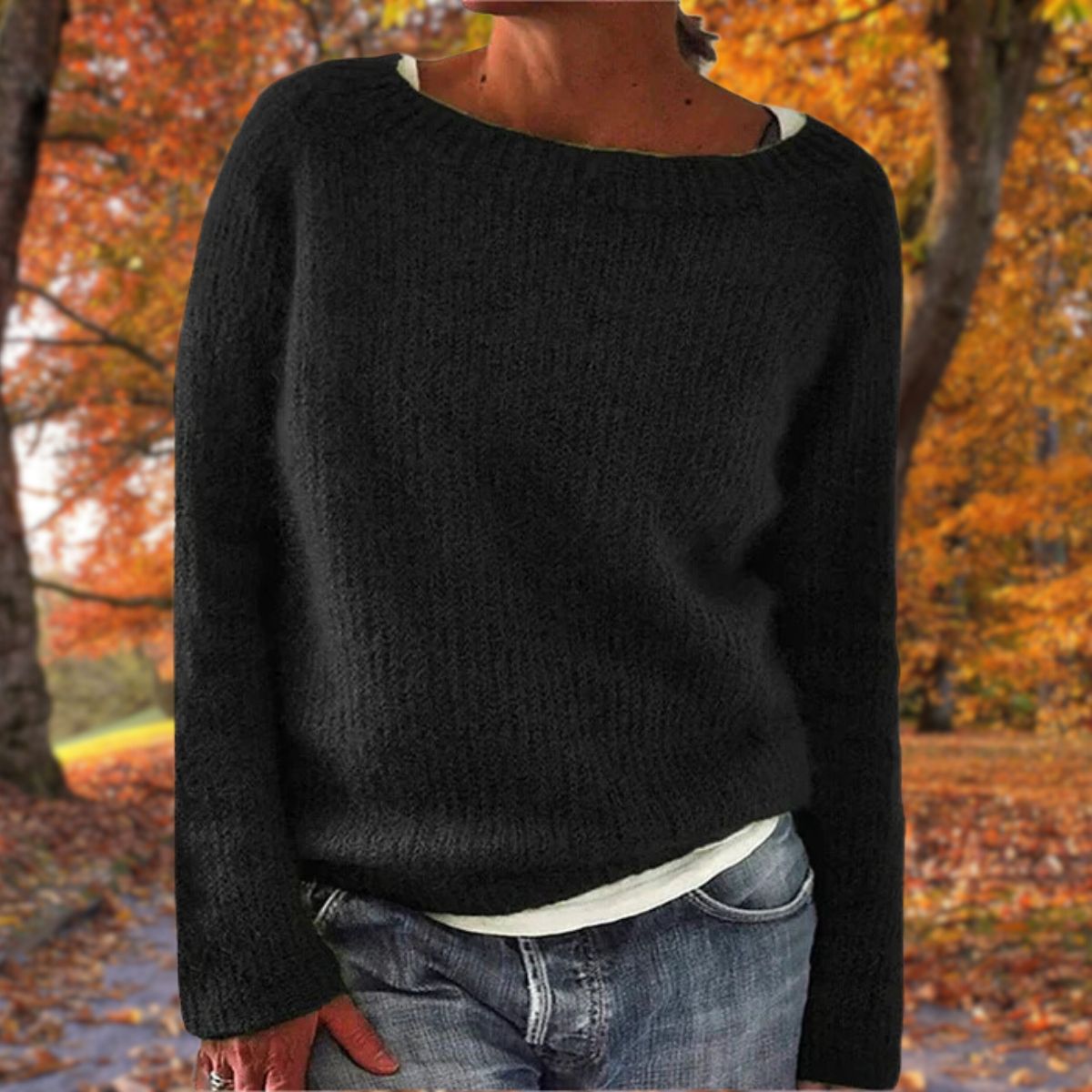Damen Strickpullover in Klassischer Passform mit Rundhals