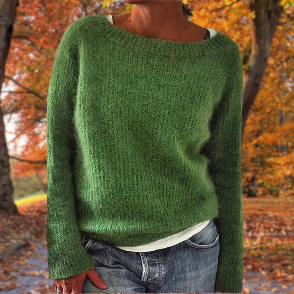 Damen Strickpullover in Klassischer Passform mit Rundhals