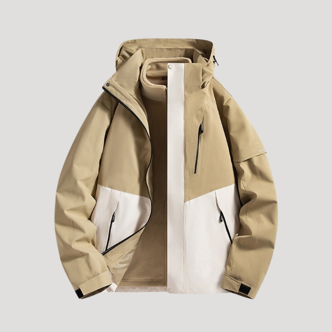 Leichte Damen Outdoorjacke mit Kapuze und Windschutz