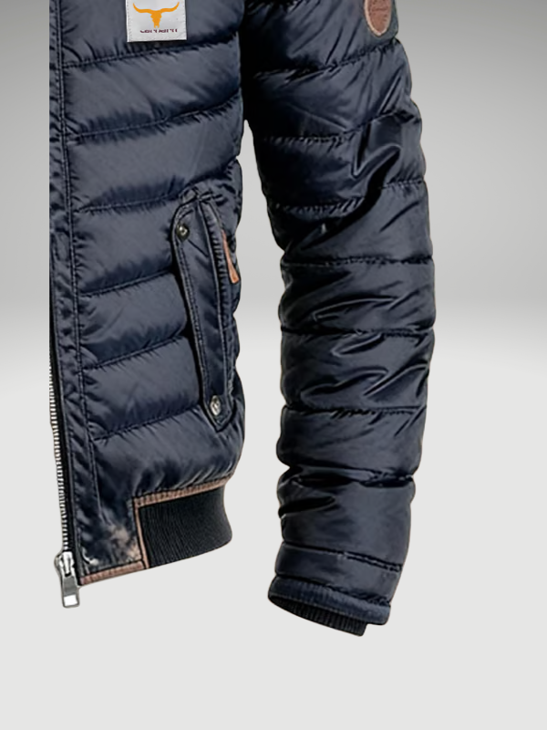 Herren Gesteppte Pufferjacke mit Stehkragen