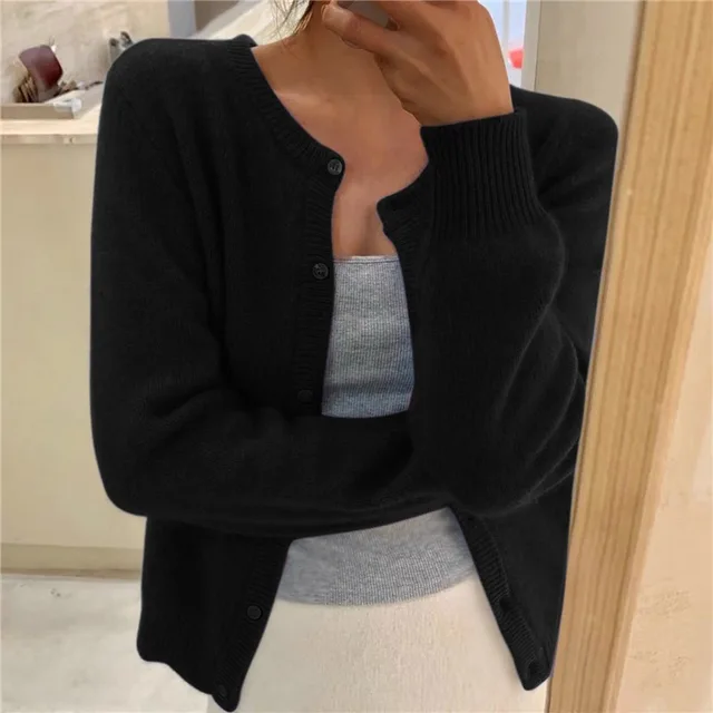 Lockerer Damen Strickcardigan aus Feinstrick
