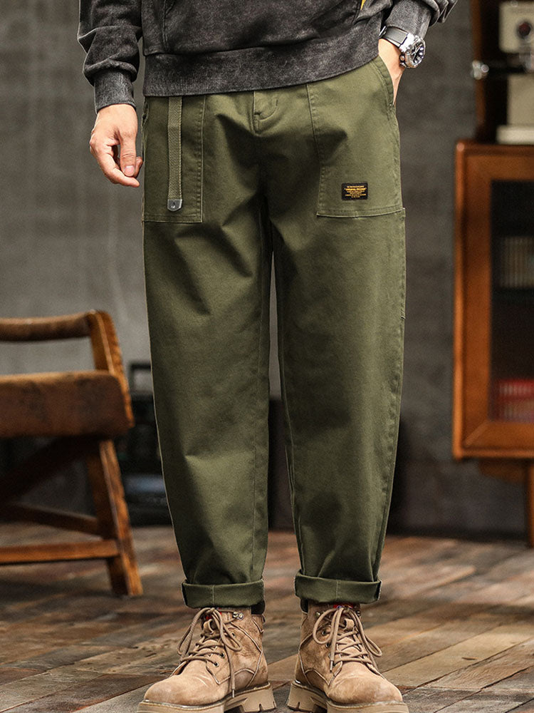 Entspannte Cargohose aus Baumwolle im Vintage-Stil