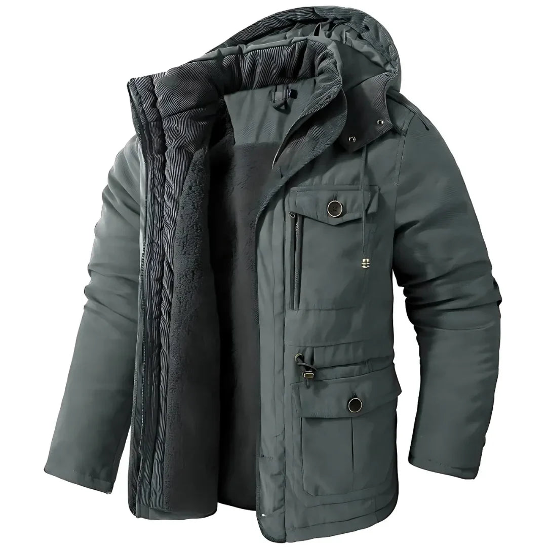 Wasser Und Winddichte Winterjacke Mit Abnehmbarer Kapuze