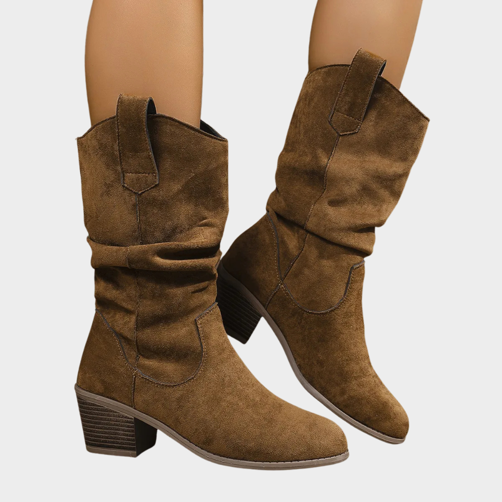 Damen Cowboystiefel mit mittelhohem Absatz