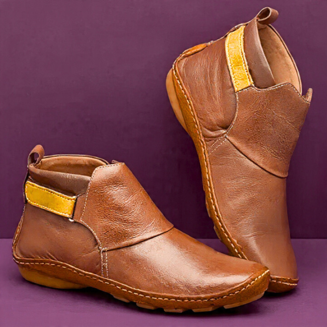 Vintage Damen Stiefeletten mit Weicher Innenpolsterung