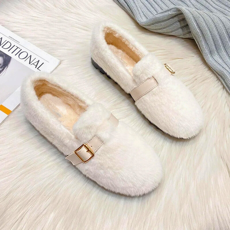 Minimalistische Damen Ballerinas mit Rundspitze und Dämpfung