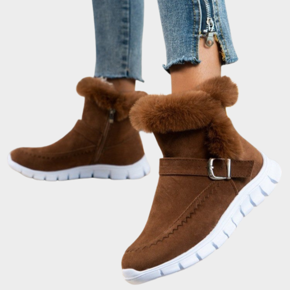 Warme Damen Winterstiefel Mit Plüschfutter Und Rutschfester Sohle