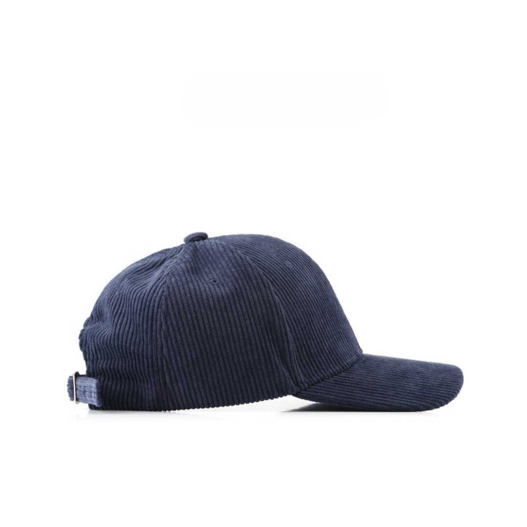 Gebogene Cord Baseballcap mit Verstellbarem Verschluss