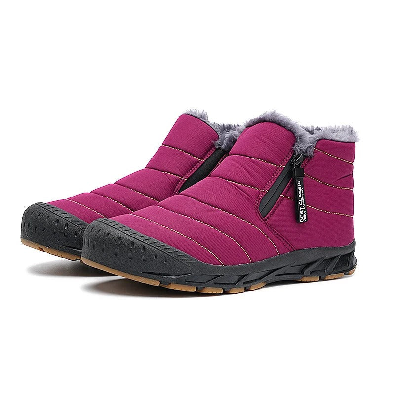 Gefütterte Barfussschuhe für den Winter mit breiter Zehenbox