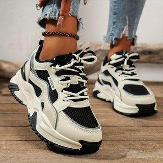 Damen Plateau Sneaker mit dicker Sohle