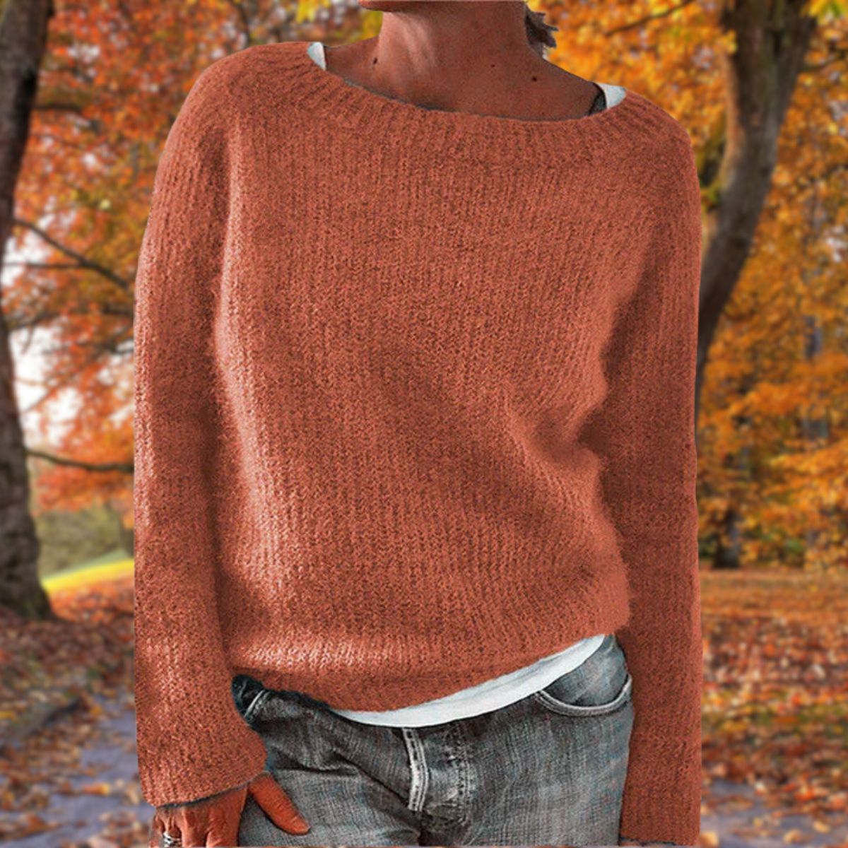 Damen Strickpullover in Klassischer Passform mit Rundhals