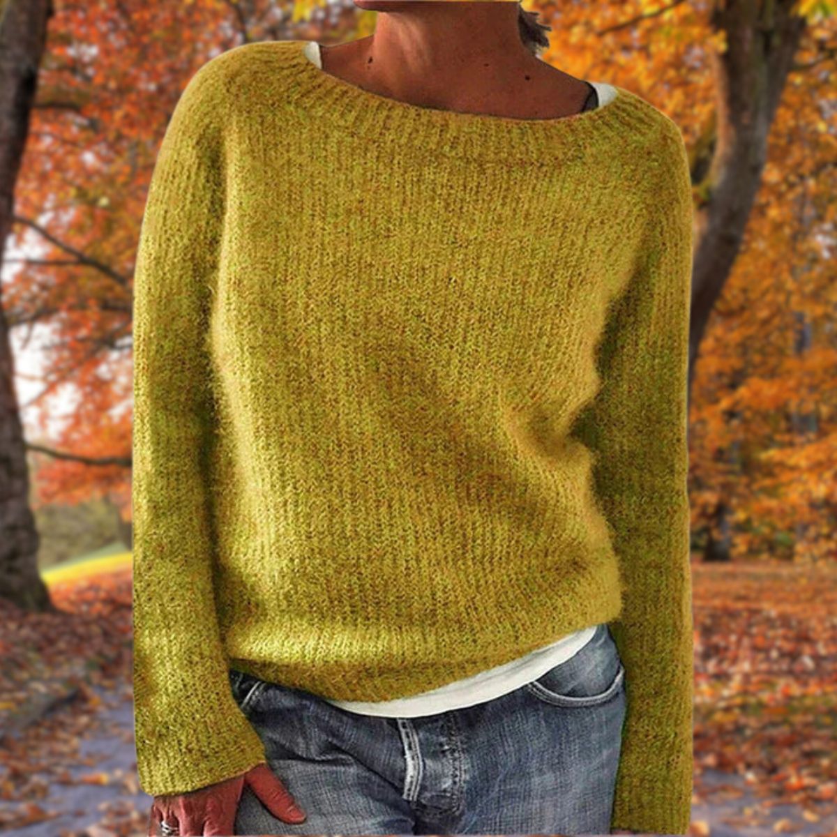 Damen Strickpullover in Klassischer Passform mit Rundhals
