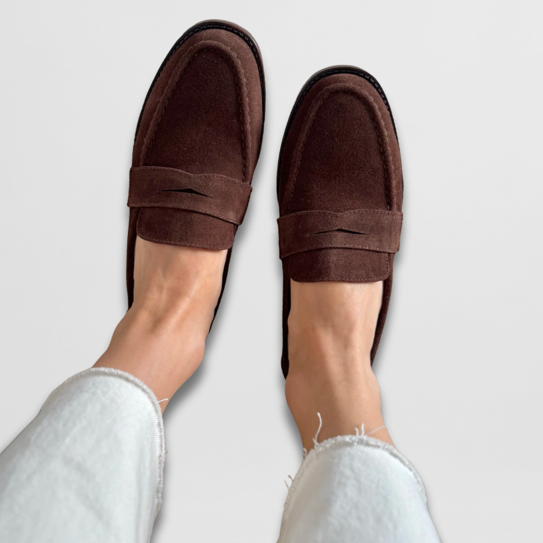 Damen Penny Loafer In Wildlederoptik