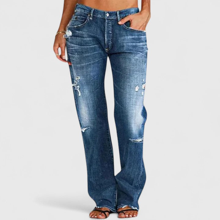 Weite Stretch-Jeans mit Niedriger Taille