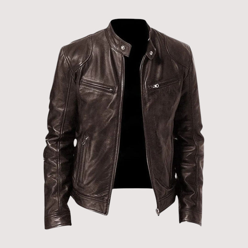Klassische Herren Jacke aus Kunstleder