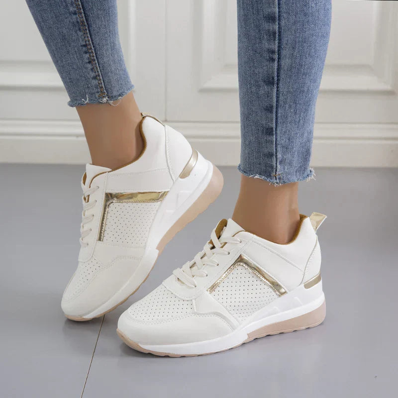 Gepolsterte Damen Komfort Sneaker mit atmungsaktivem Obermaterial