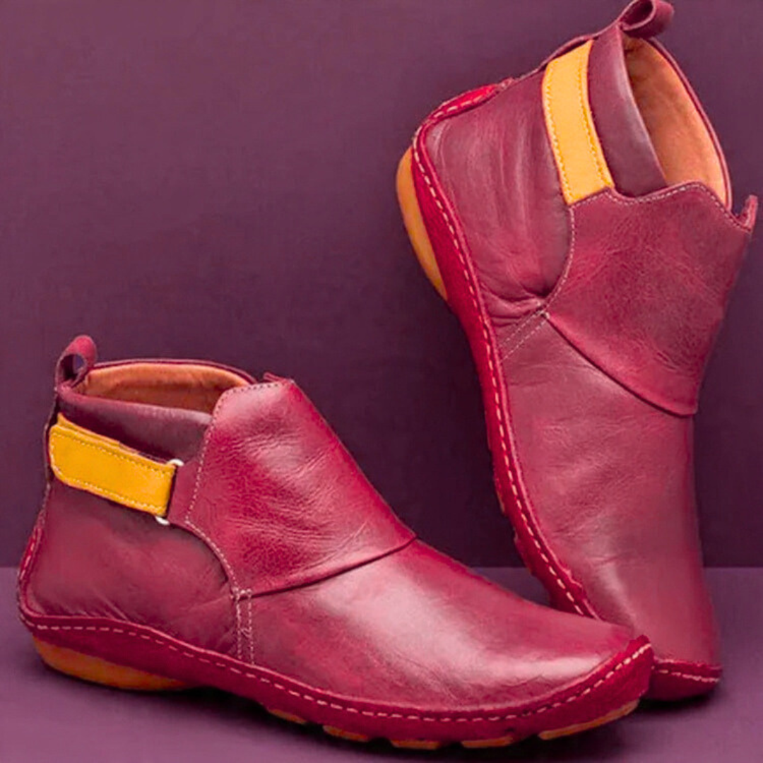 Vintage Damen Stiefeletten mit Weicher Innenpolsterung