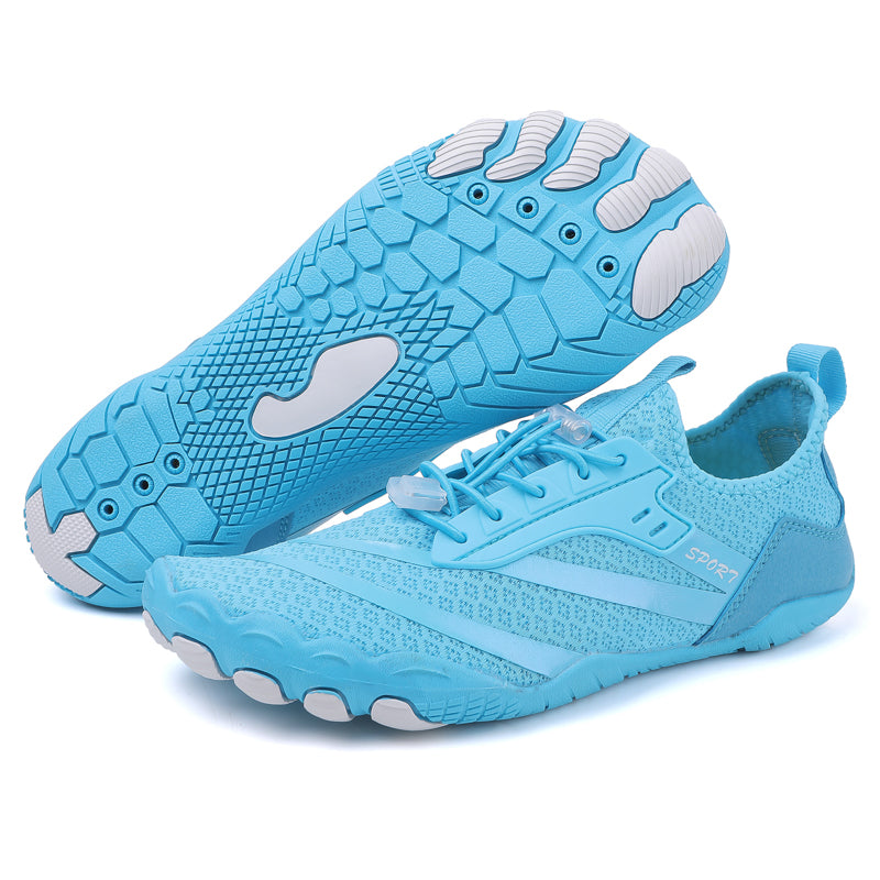Atmungsaktive Barfussschuhe für Damen mit Netzobermaterial